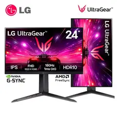 LG - Monitor Gamer 24GS65F-B 238 FHD IPS 180Hz 1ms HDR10 G-SYNC