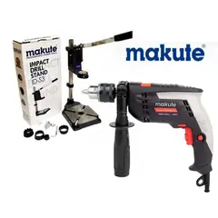 MAKUTE - COMBO TALADRO PERCUTOR DE 810W + SOPORTE DE TALADRO