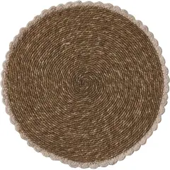 GENERICO - Set de 4 manteles individuales redondos de algodón