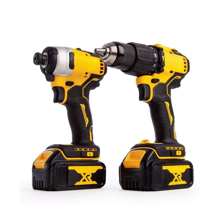 Taladro Percutor Inalámbrico 180V + Atornillador de Impacto 180V