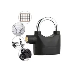 GENERICO - Candado Alarma Sistema de Bloqueo Chip  Asa Grande Sensor Bicicleta Moto