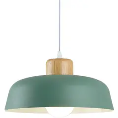 HOME NEAT - Lámpara colgante metal E27 Ø30cm - Verde