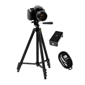 WEIFENG - Trípode 1.25 m para Cámara y Celular con Adaptador y Disparador