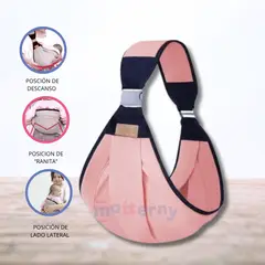 CUZKA - Canguro Ergonómico para Bebé «FULAR» PINK
