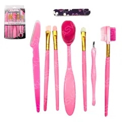 GENERICO - Set De Brochas De Maquillaje Hendren x7 Piezas Fucsia