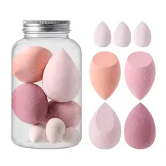 GENERICO - Set de Esponjas Para Maquillaje x7 Piezas Verdes