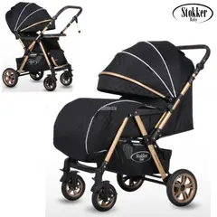 STOKKER BABY - Coche Cuna de Paseo ContraMarcha -VALENCIA- Negro