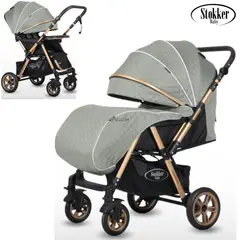 STOKKER BABY - Coche Cuna de Paseo Contra Marcha -VALENCIA- Verde