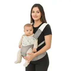 GENERICO - Canguro para Bebe Multifuncional 3 en 1 Gris