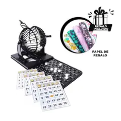 RYBIU IMPORT - Bingo Simulador en Color Negro Y+Papel de Regalo