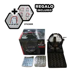RYBIU IMPORT - Bingo Familiar Grande de Color Negro Y+Regalo Stickers
