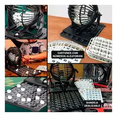 RYBIU IMPORT - Pack6 Bolillera para Sorteos Color Negro Y+Regalo Agendita