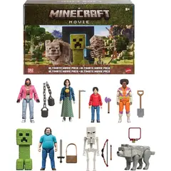 MINECRAFT - Set 8 Figuras Story Pack La Pelicula Steve Garret lobo y mas