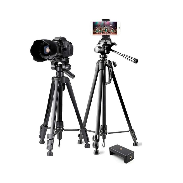 Trípode para Cámaras y Celulares WT-3570 170cm + Adaptador celular a Trípode