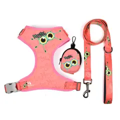 GENERICO - PECHERA MONSTER +CORREA + BOLSA DISPENSADORAS TALLA M ROSADO