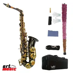 GENERICO - SAXOFÓN ALTO VILLEGAS NEGRO ORIGINAL + ESTUCHE Y ACCESORIOS