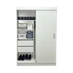MUEBLES CRISOSTOMO - Ropero Closet de Melamina Blanco 120cm