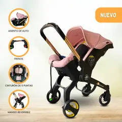 CUZKA - Coche Portabebés 2 en 1 para Bebés «DONNA GOLD» Pink
