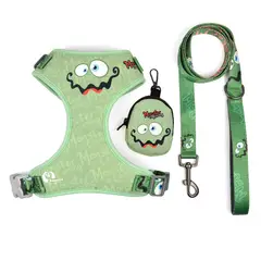 GENERICO - PECHERA MONSTER + CORREA + BOLSA DISPENSADORAS TALLA L VERDE