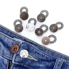 GENERICO - Extensor de botones de Metal para pantalones x 6 Piezas