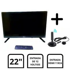 DIORE - Televisor Dioré DS22D básico 12 voltios + Antena Señal Digital HDTV