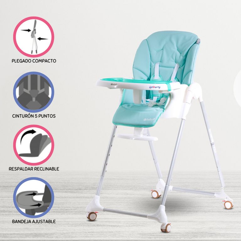 Silla de Comer Graduable »HARRIET» LIGHT GREEN