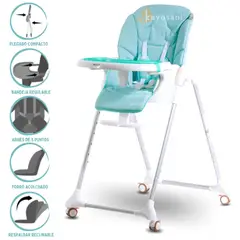 EBABY - Silla de Comer para Bebé Graduable »HARRIET» GREEN