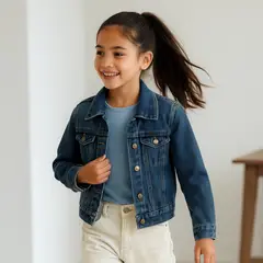 GENERICO - Casaca Jean Denim Azul Niña Algodón Angela Kids