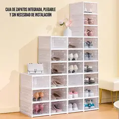 GENERICO - ZAPATERA PLEGABLE 9 PISOS ACRÍLICO