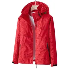 EPAUS - Casaca Deportiva Corta Viento Impermeable Mujer Con Capucha