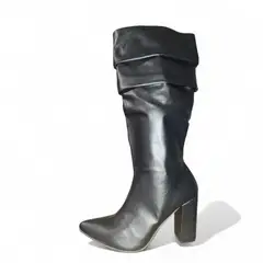 GENERICO - Bota Mujer Yomar Err. Precio Taco 9 Plataforma Corrugado Negro