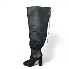 GENERICO - Bota Mujer Yomar Err. Precio Extra Larga Taco 9 Amerre Superior Negro