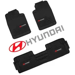 GENERICO - Piso De Jebe PVC Universal 3 Piezas Auto Camioneta Hyundai