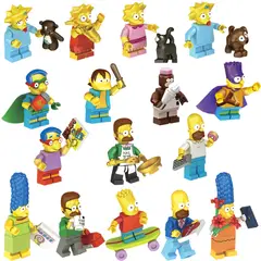 GENERICO - M1001 M1002 Dibujos animados estadounidenses Los Simpsons Minifiguras