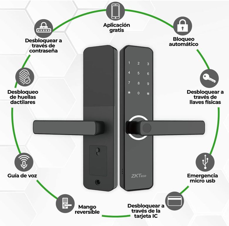 Cerradura Inteligente Wi-Fi con Lector de Huellas Digitales ML100