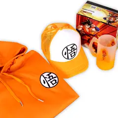 NACIONAL - Set x3 Polera Con Capucha Naranja DBZ