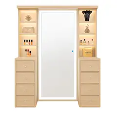 MUEBLES CRISOSTOMO - Tocador de Melamina Led Malva 120cm