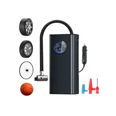 GENERICO - Compresor de Aire con Pantalla   Inflador llanta con Cable