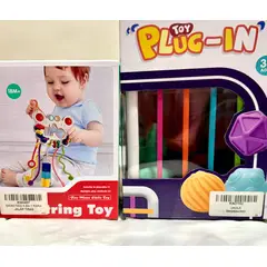 GENERICO - Combo didáctico para bebés jaula de dinosaurios y jalar tiras