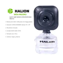 HALION - Camara Web Con Microfono HA-W04 640 X 480 WIN10