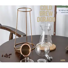 GENERICO - Cafetera COLD BREW 400ML dorado