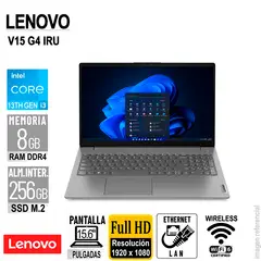 LENOVO - LAPTOP V15 G4 IRU 15.6" FHD CORE I3-1315U 1.2 / 4.5GHZ 8GB DDR4-3200MHZ SIN SISTEMA OPERATIVO