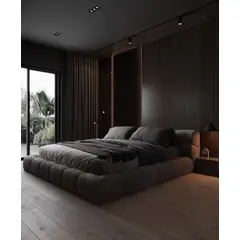 GENERICO - Cama Box Tarima Deluxe Grafito Plaza y Media La Industria