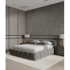 GENERICO - Cama Box Tarima Deluxe Gris Plaza y Media La Industria