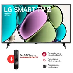 LG - Televisor 43 FHD 43LR6000PSA Smart TV AI 2024+ Control de Voz Magic AI