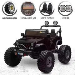 WRANGLER - Carro a Batería para Niños 4 x 4 para niños «WRANGLER» Black