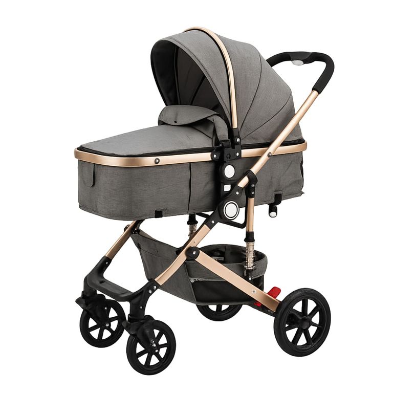 Coche Bebés Moises Plegable Multifuncional Comodidad Gris