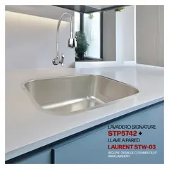 STONE - COMBO DE LAVADERO SIGNATURE STP5742 +LLAVE PARED LAURENT STW-03