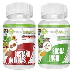HEALTHNATURAL - CASTAÑO DE INDIAS + SACHA INCHI 500MG