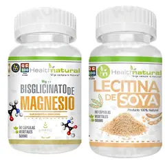 HEALTHNATURAL - BISGLICINATO MAGNESIO + LECITINA DE SOYA